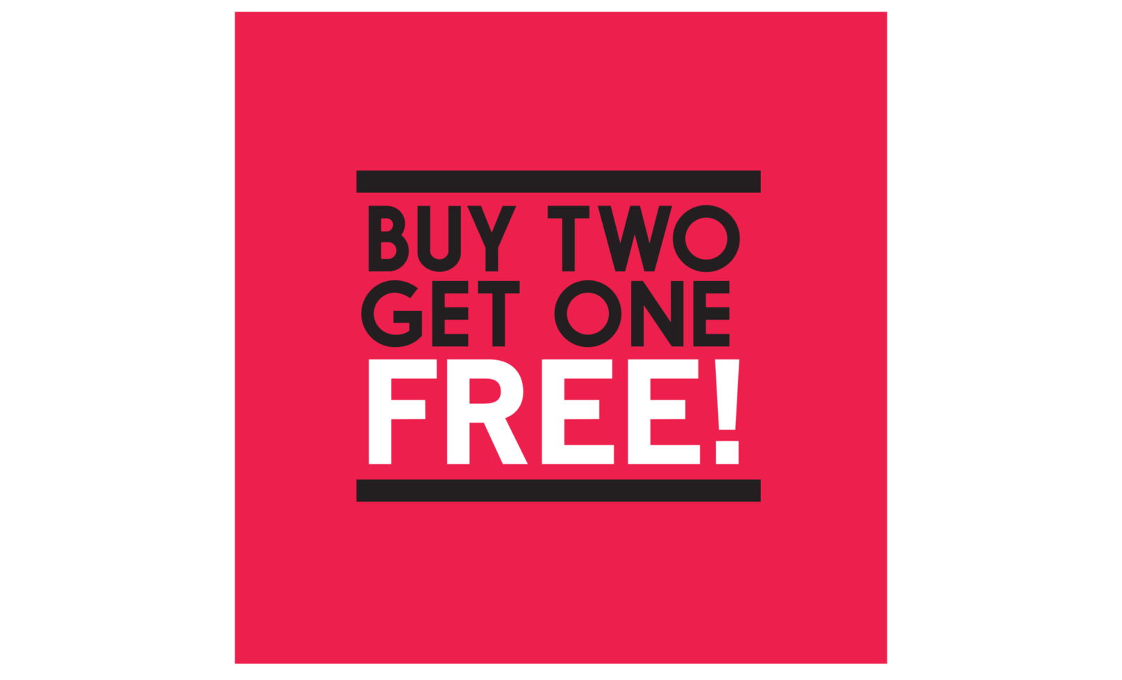 Buy two get one free icon on transparent background 19879204 png