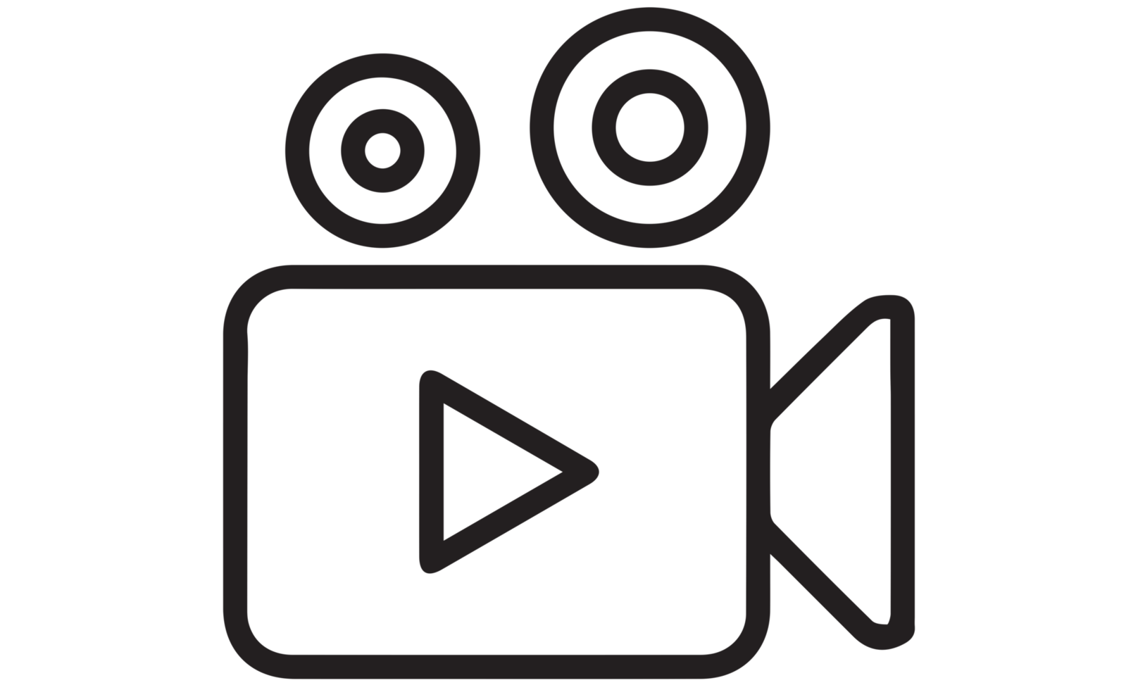 video camera symbol. png video camera icon symbol. illustration on transparent background PNG