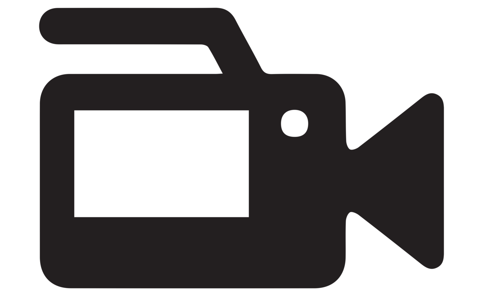 video camera symbol. png video camera icon symbol. illustration on transparent background PNG