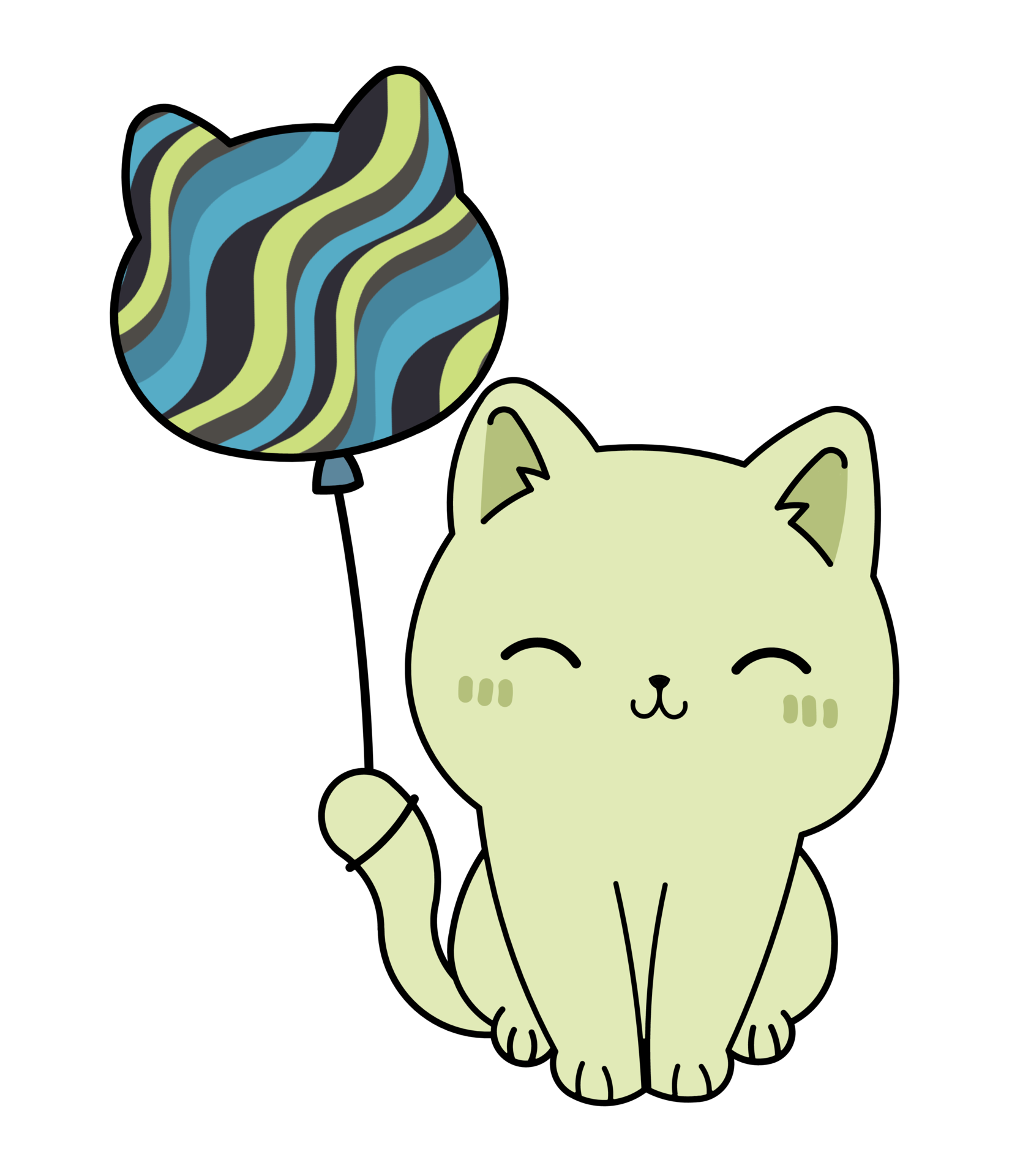 Free Cute Baby Cat With A Colorful Balloon 19879305 PNG With about-us-mission-farms