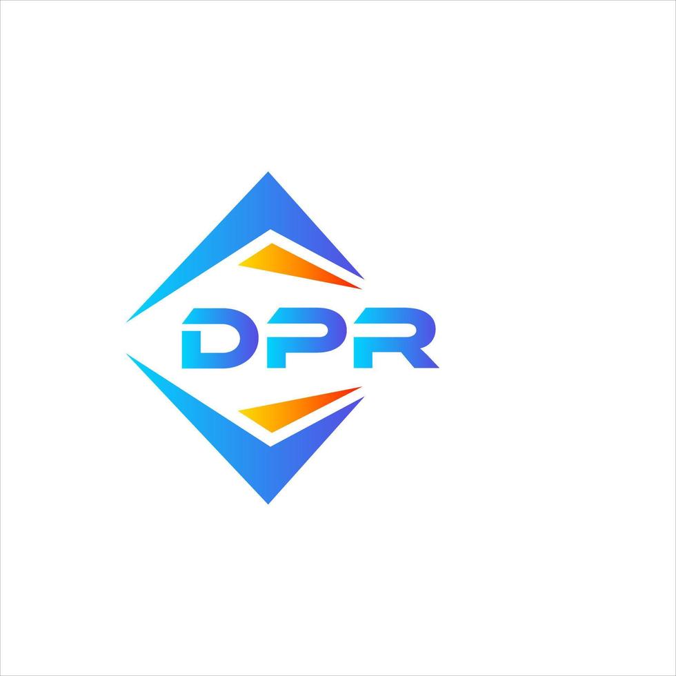 DPR abstract technology logo design on white background. DPR creative initials letter logo concept. vector