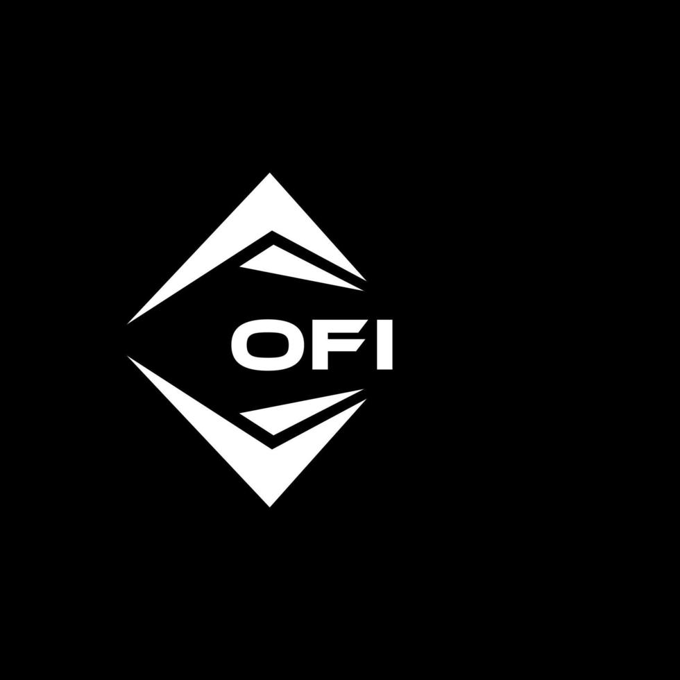 OFI abstract technology logo design on Black background. OFI creative initials letter logo concept. vector