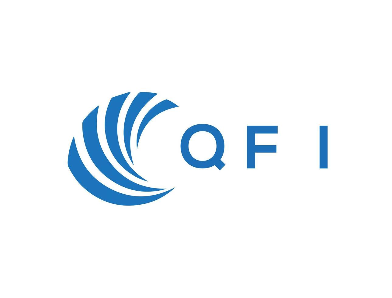 QFI letter logo design on white background. QFI creative circle letter logo concept. QFI letter design. vector
