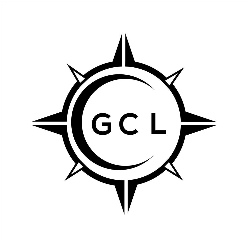 gcl resumen tecnología circulo ajuste logo diseño en blanco antecedentes. gcl creativo iniciales letra logo. vector