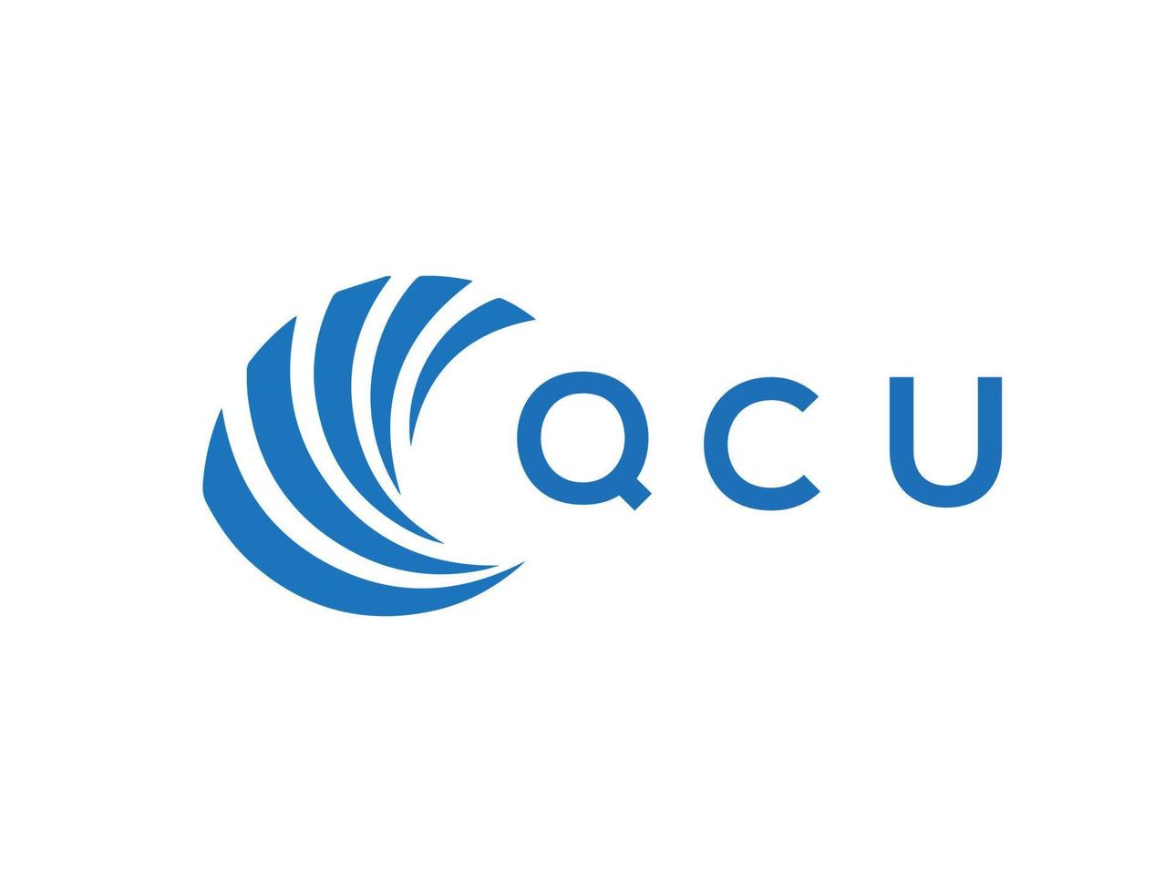 QCU letter logo design on white background. QCU creative circle letter logo concept. QCU letter design. vector
