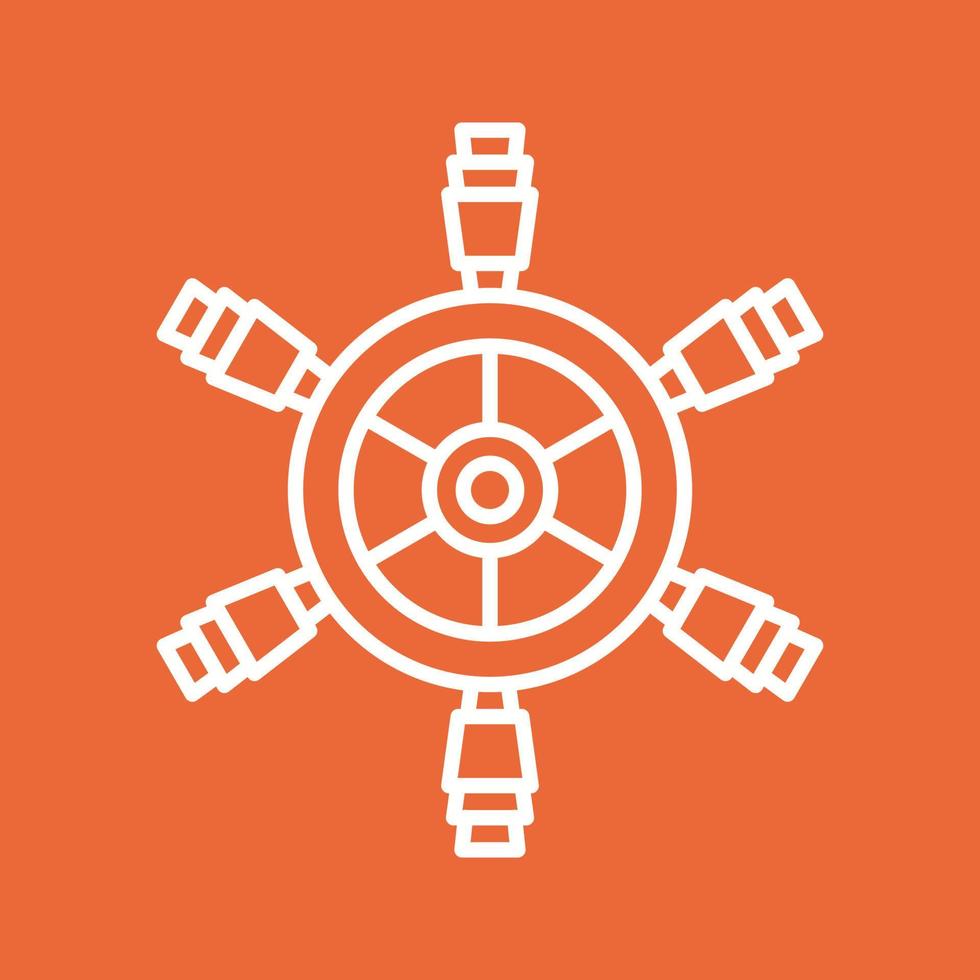 Ship Wheel Vector Icon