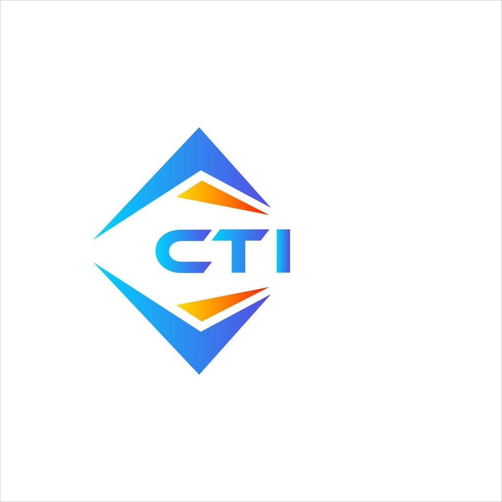 CTI abstract technology logo design on white background. CTI creative initials letter logo concept. vector