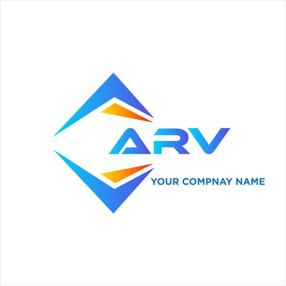 arv resumen tecnología logo diseño en blanco antecedentes. arv creativo iniciales letra logo concepto. vector