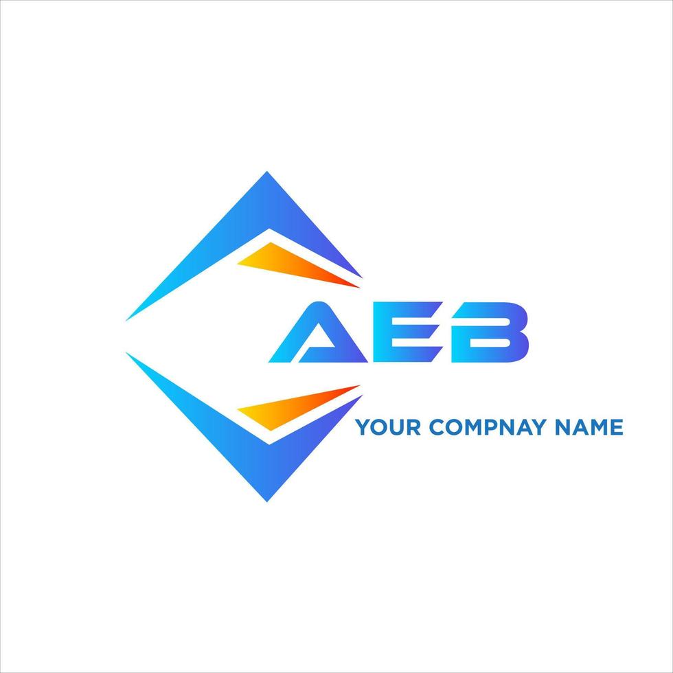 AEB abstract technology logo design on white background. AEB creative initials letter logo concept. vector