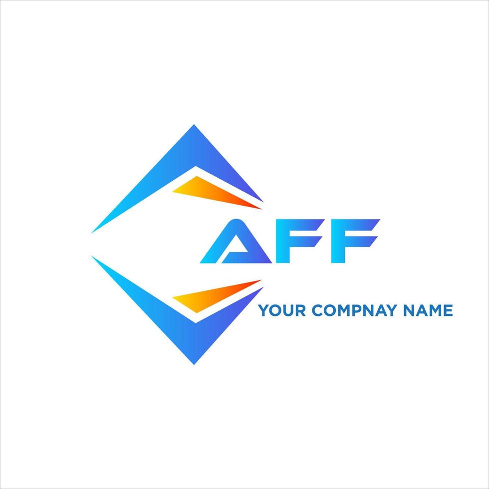 AFF abstract technology logo design on white background. AFF creative initials letter logo concept. vector