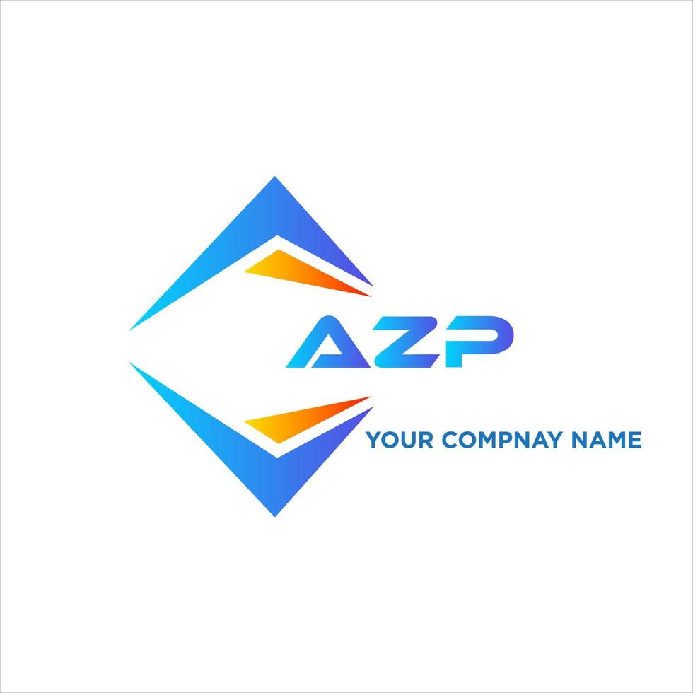 azp resumen tecnología logo diseño en blanco antecedentes. azp creativo iniciales letra logo concepto. vector