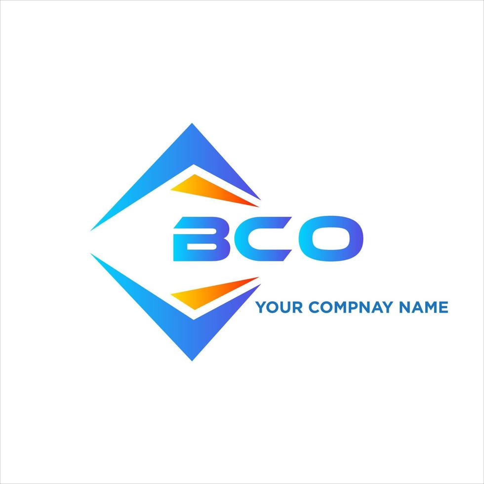 BCO abstract technology logo design on white background. BCO creative initials letter logo concept. vector