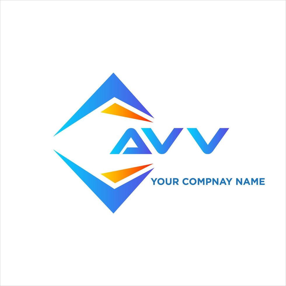 AVV abstract technology logo design on white background. AVV creative initials letter logo concept. vector