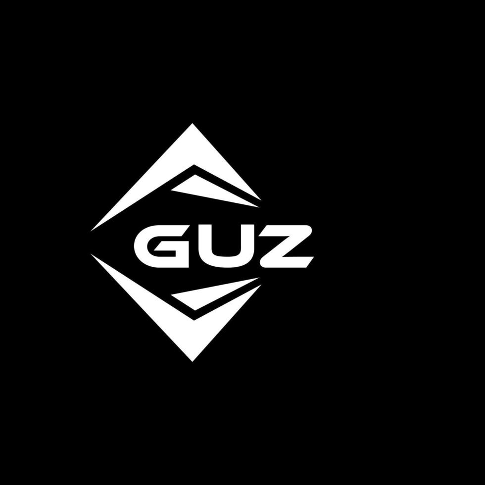 guz resumen tecnología logo diseño en negro antecedentes. guz creativo iniciales letra logo concepto. vector