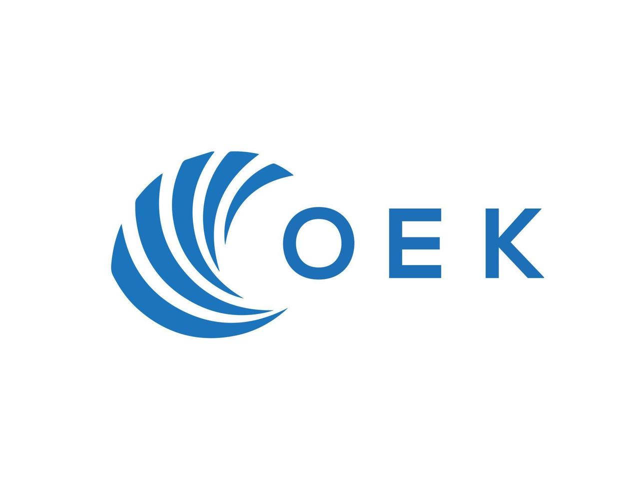 OEK letter logo design on white background. OEK creative circle letter logo concept. OEK letter design. vector