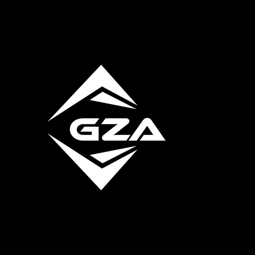GZA abstract technology logo design on Black background. GZA creative initials letter logo concept. vector