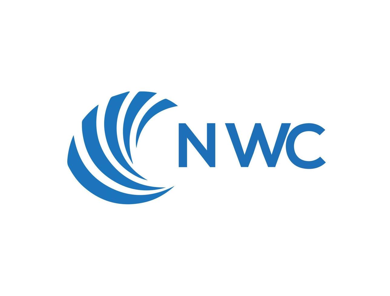 NWC letter logo design on white background. NWC creative circle letter ...