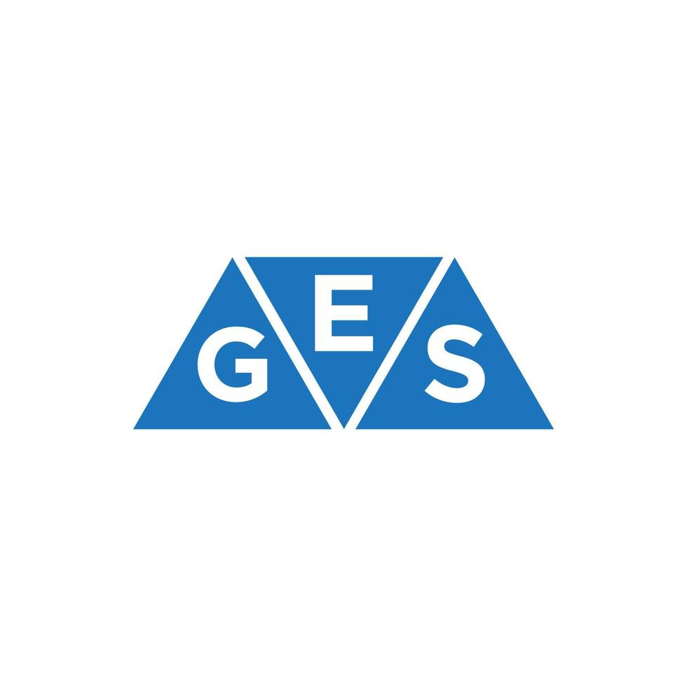 egs triángulo forma logo diseño en blanco antecedentes. egs creativo iniciales letra logo concepto. vector
