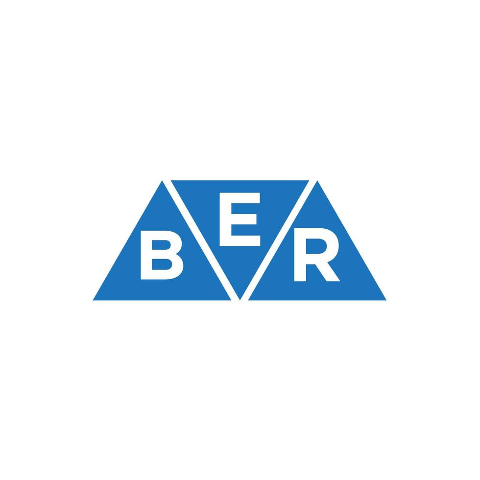 EBR triangle shape logo design on white background. EBR creative initials letter logo concept. vector
