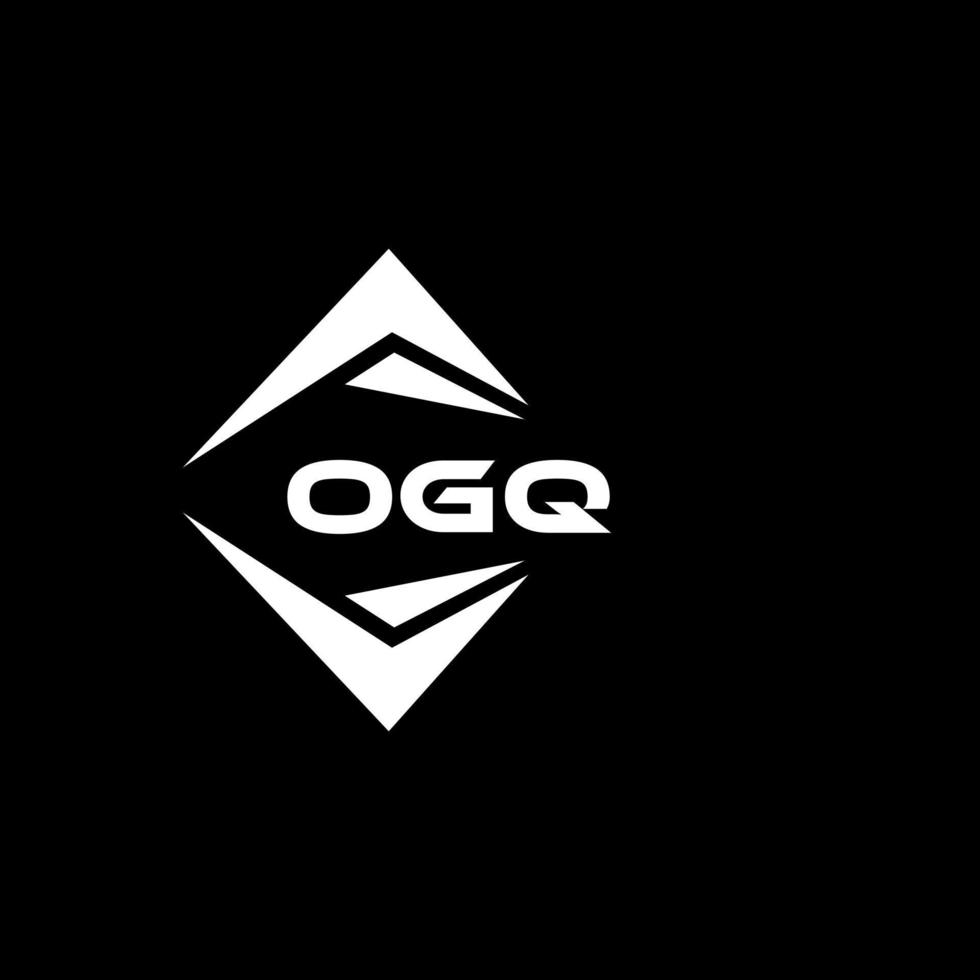 OGQ abstract technology logo design on Black background. OGQ creative initials letter logo concept. vector