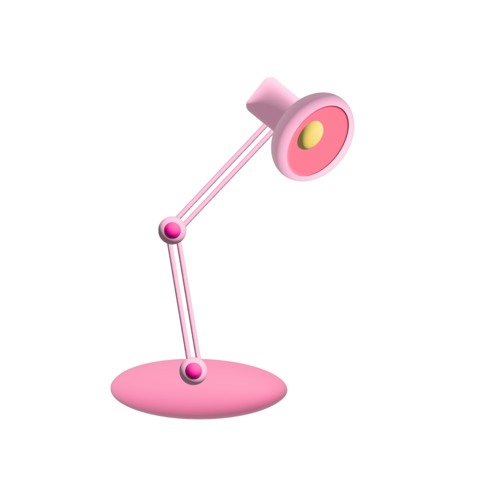 3d pink desk lamp png