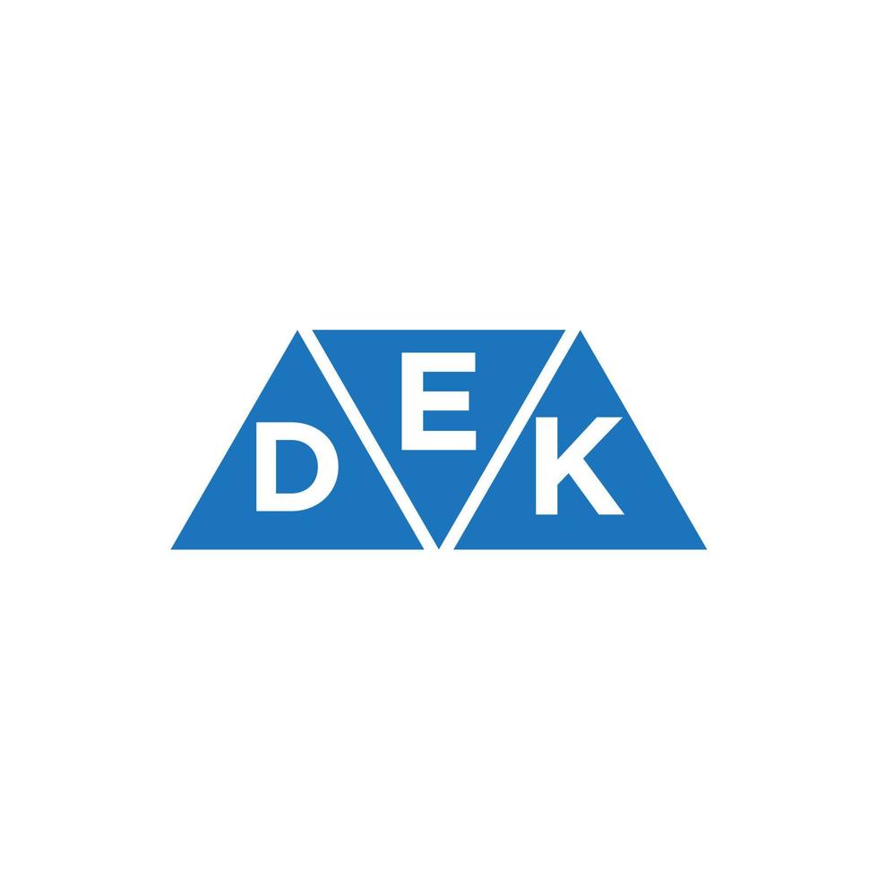 EDK triangle shape logo design on white background. EDK creative initials letter logo concept. vector