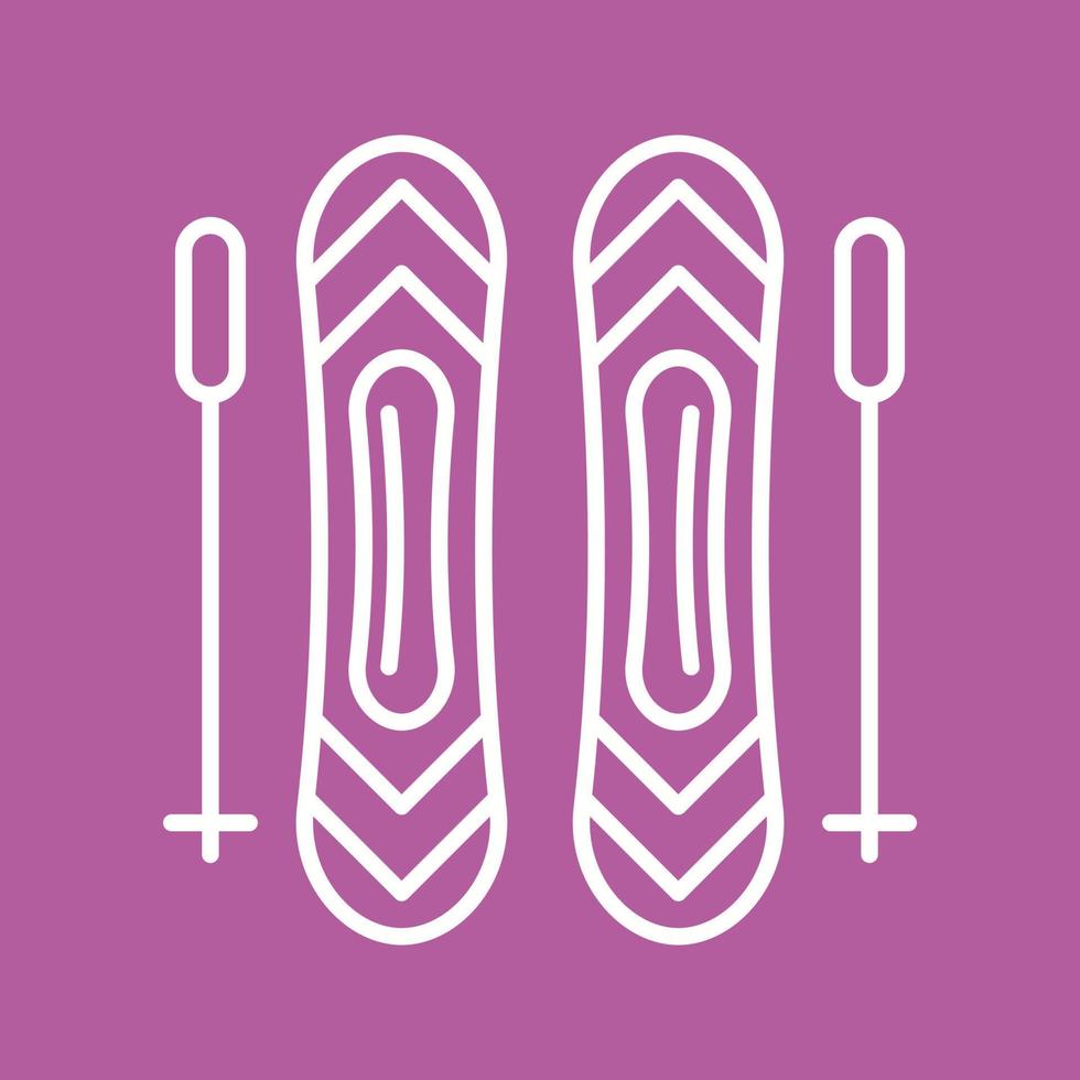 Ski Sticks Vector Icon