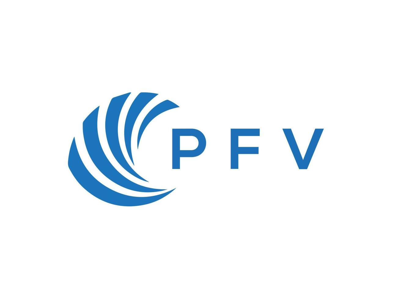 pfv letra logo diseño en blanco antecedentes. pfv creativo circulo letra logo concepto. pfv letra diseño. vector