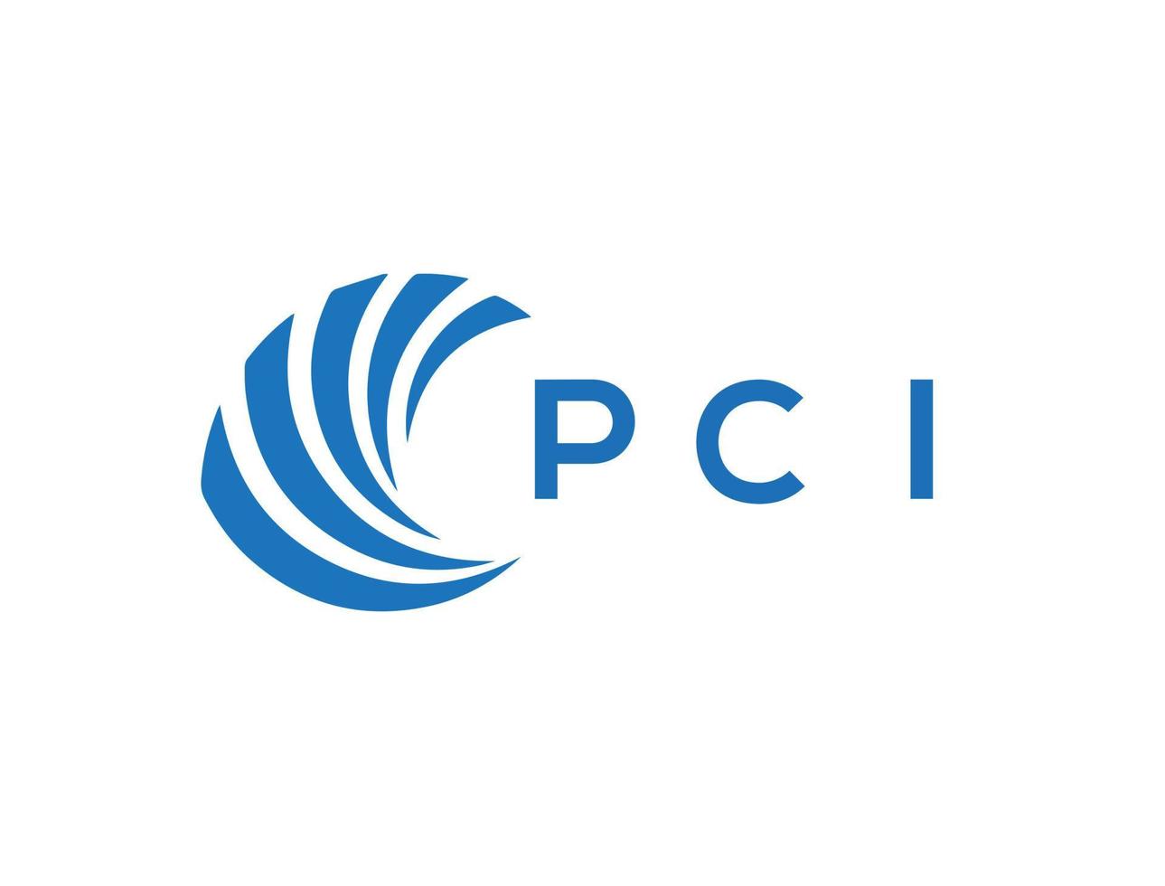 PCI letter logo design on white background. PCI creative circle letter logo concept. PCI letter design. vector