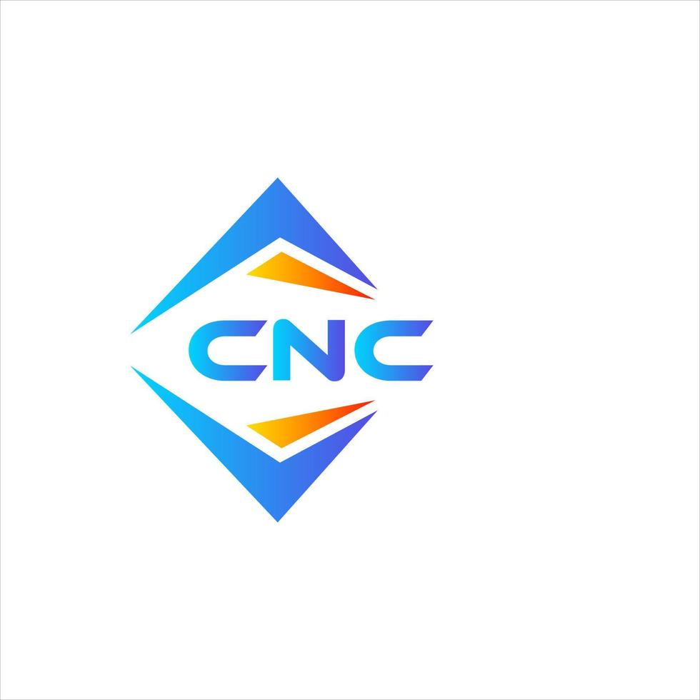cnc resumen tecnología logo diseño en blanco antecedentes. cnc creativo iniciales letra logo concepto. vector