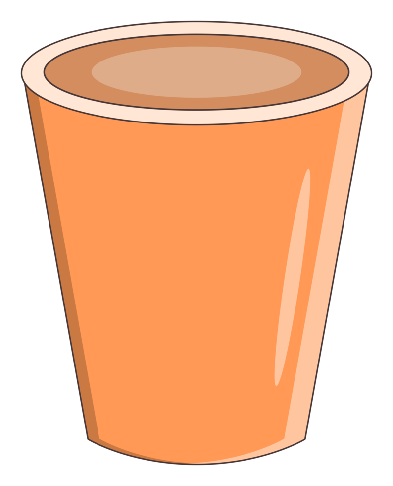 brown coffee drink cup sticker png