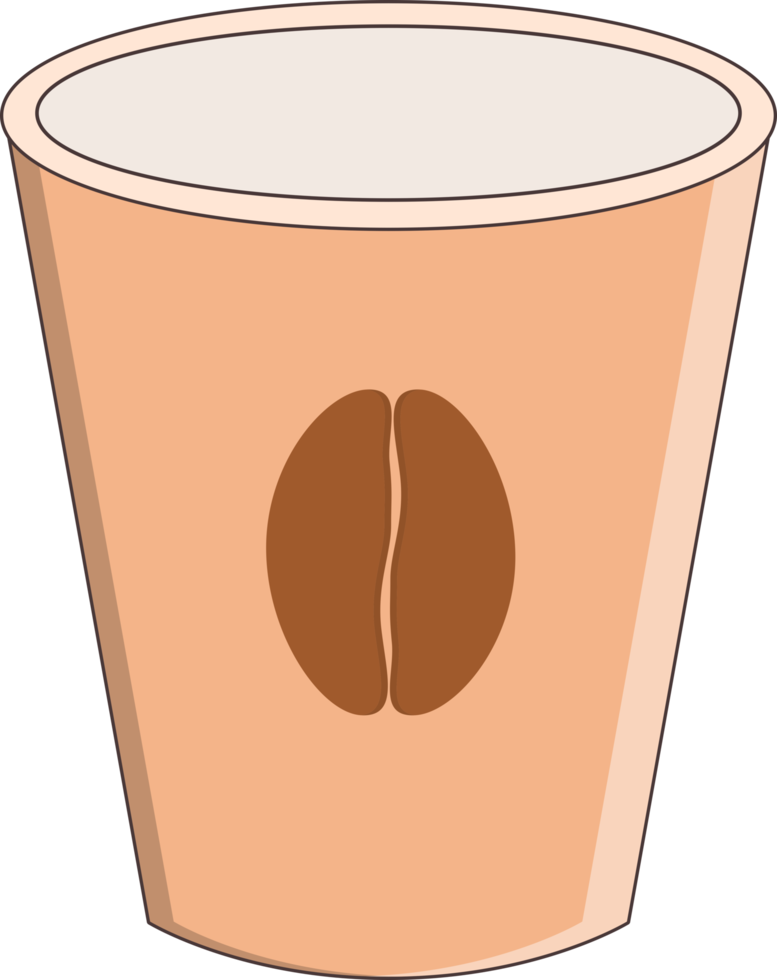 Vide marron café boisson tasse illustration png