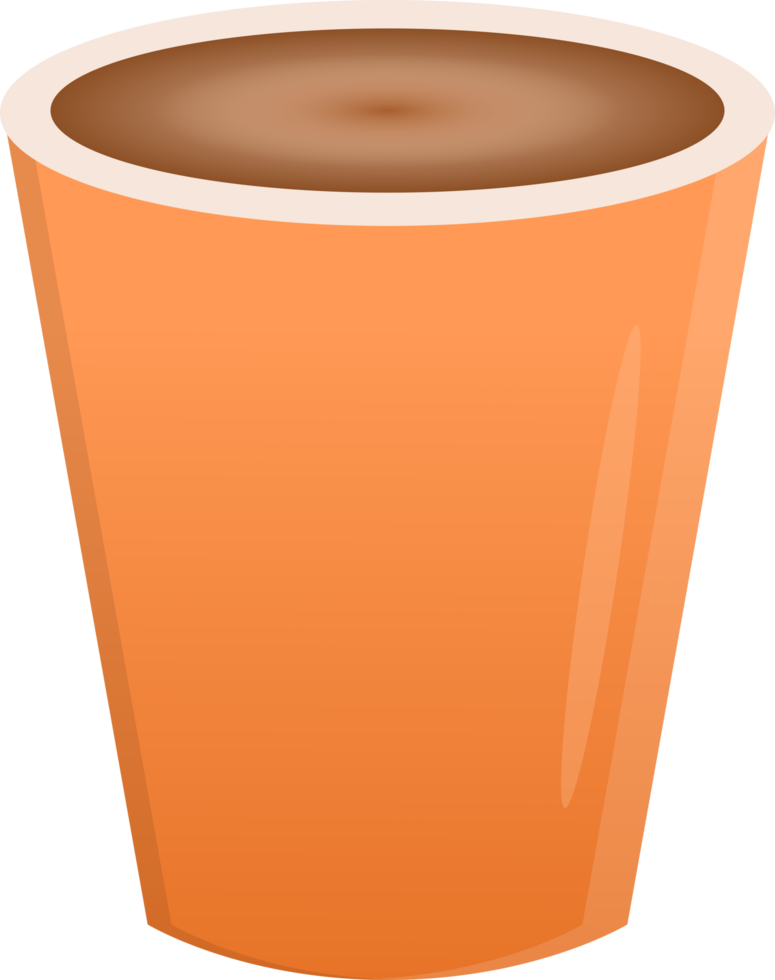 hot coffee drink cup flat illustration png