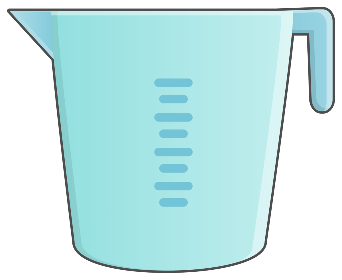 Measuring cup sticker isolated png