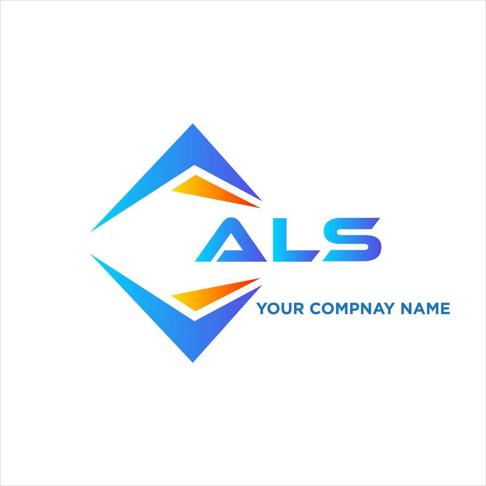 ALS abstract technology logo design on white background. ALS creative initials letter logo concept. vector