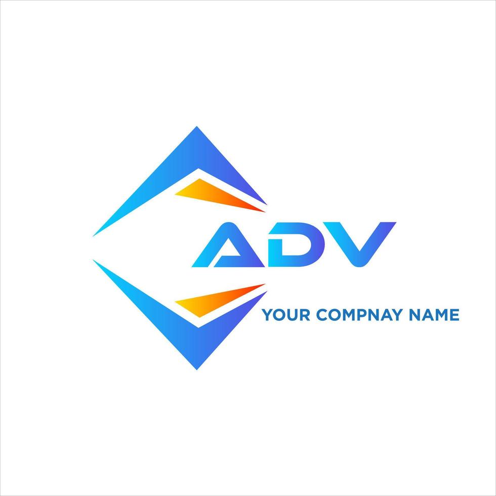 ADV abstract technology logo design on white background. ADV creative initials letter logo concept. vector