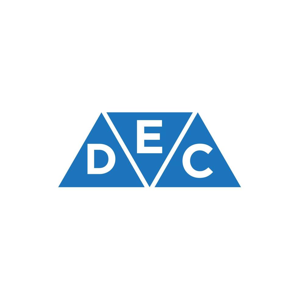 edc triángulo forma logo diseño en blanco antecedentes. edc creativo iniciales letra logo concepto. vector