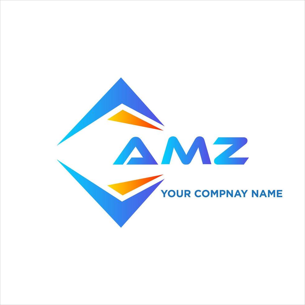 AMZ abstract technology logo design on white background. AMZ creative initials letter logo concept. vector