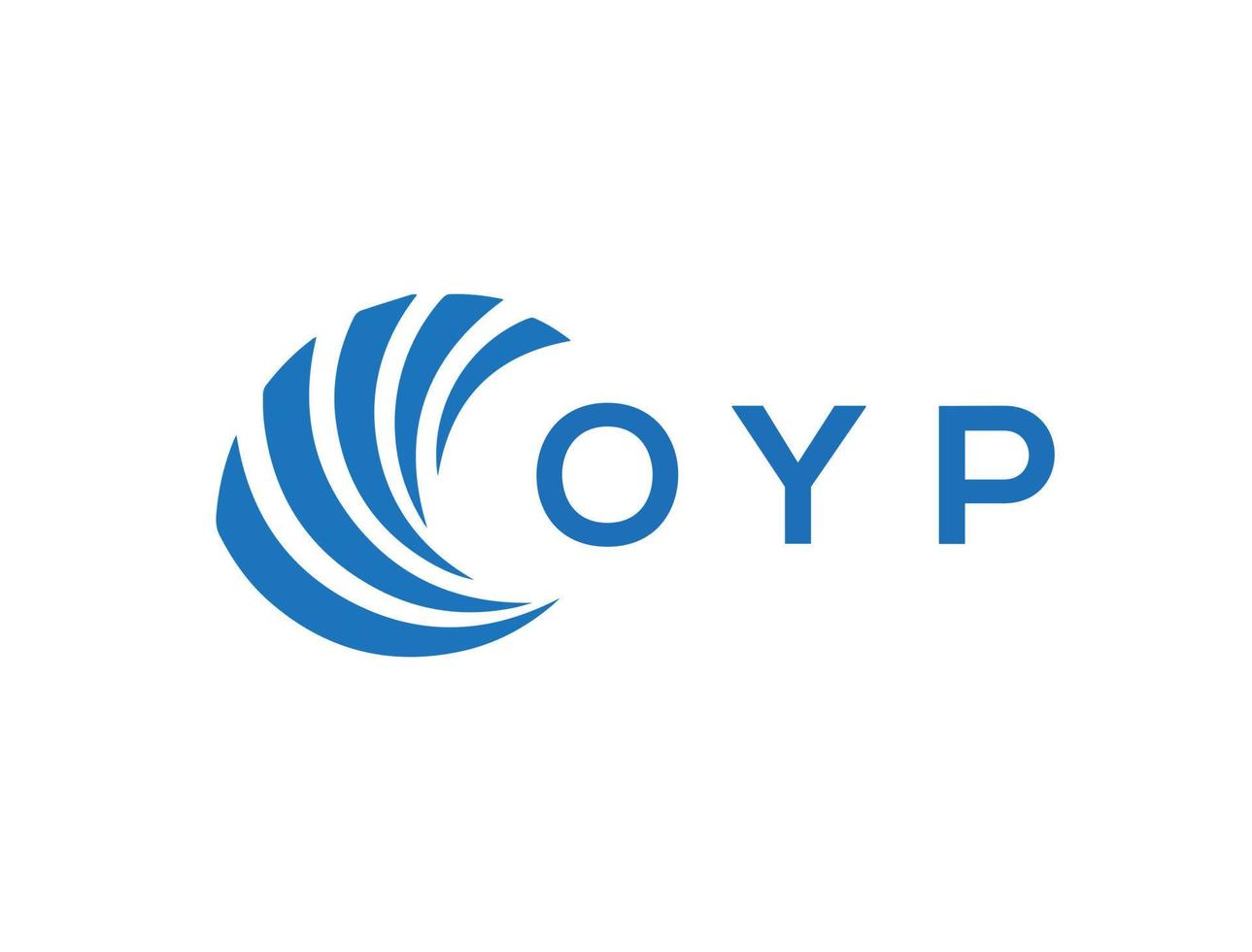 OYP letter logo design on white background. OYP creative circle letter logo concept. OYP letter design. vector