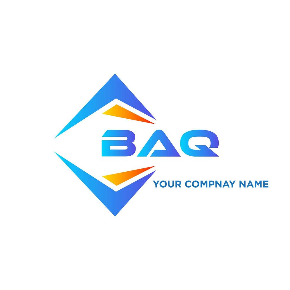 baq resumen tecnología logo diseño en blanco antecedentes. baq creativo iniciales letra logo concepto. vector
