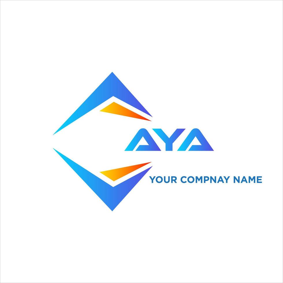 AYA abstract technology logo design on white background. AYA creative initials letter logo concept. vector