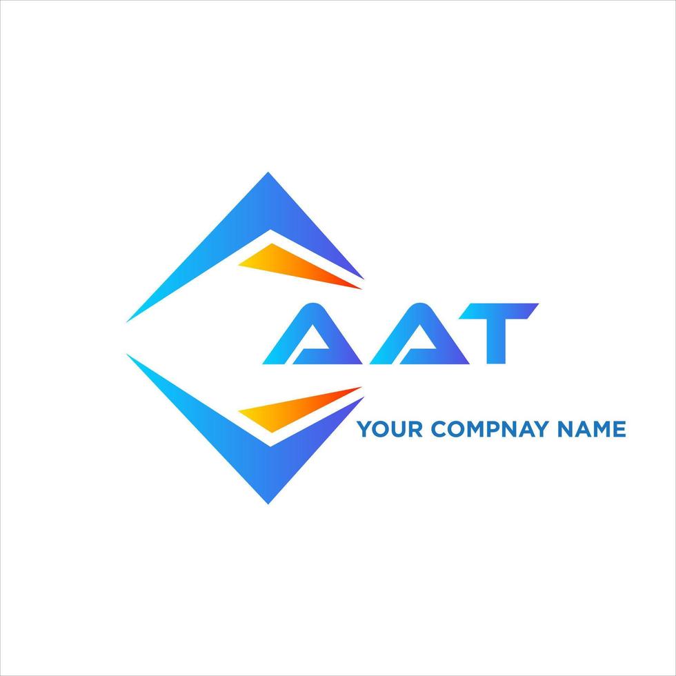 aat resumen tecnología logo diseño en blanco antecedentes. aat creativo iniciales letra logo concepto. vector