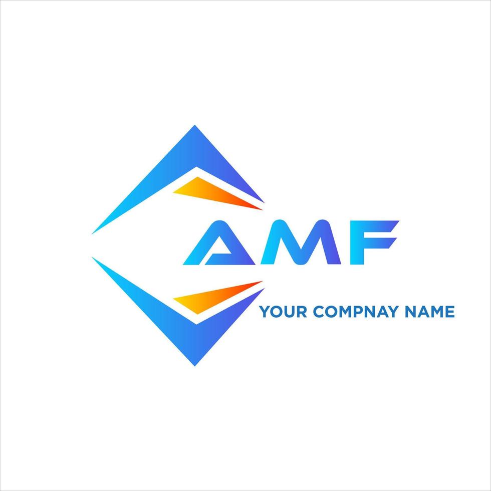 AMF abstract technology logo design on white background. AMF creative initials letter logo concept. vector