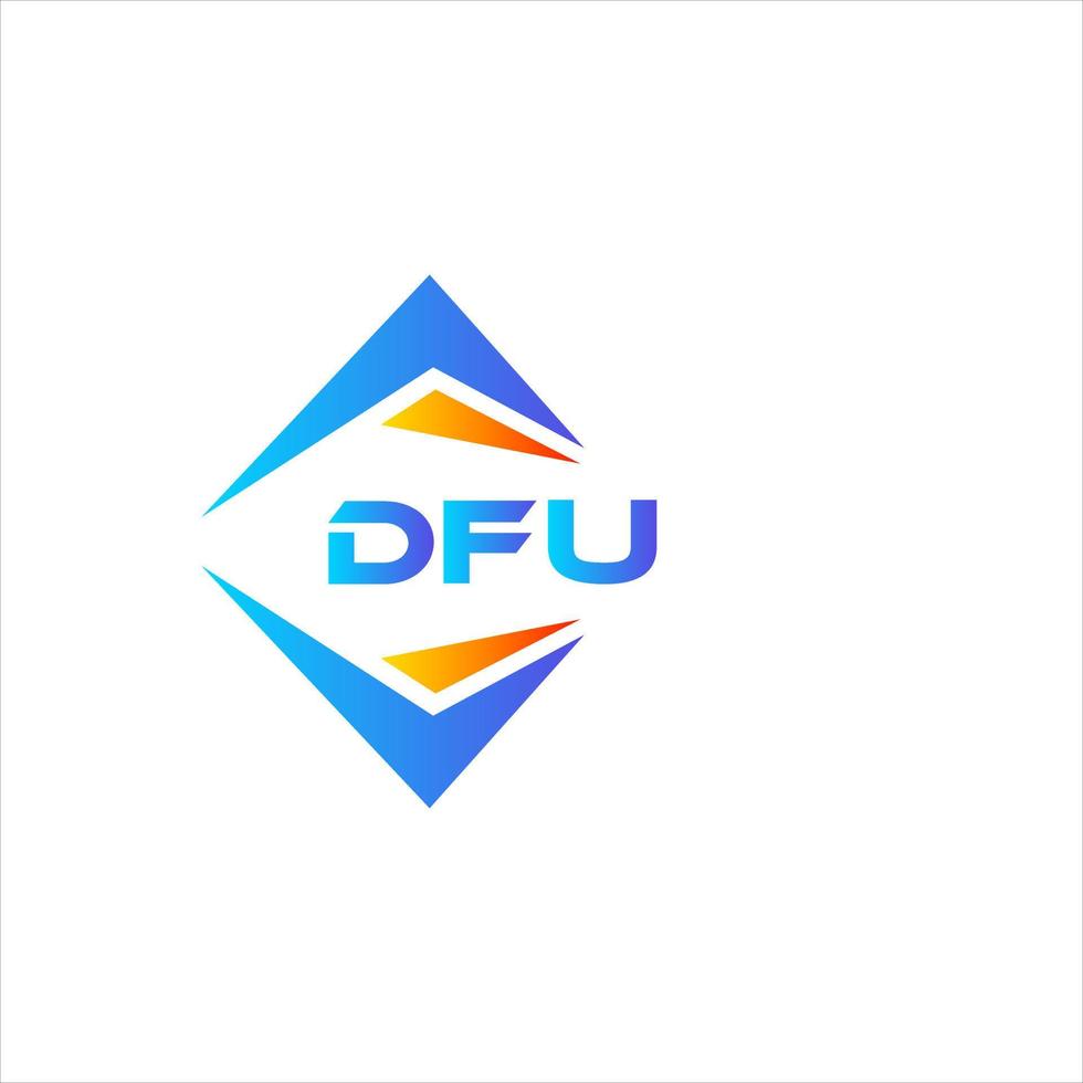 dfu resumen tecnología logo diseño en blanco antecedentes. dfu creativo iniciales letra logo concepto. vector