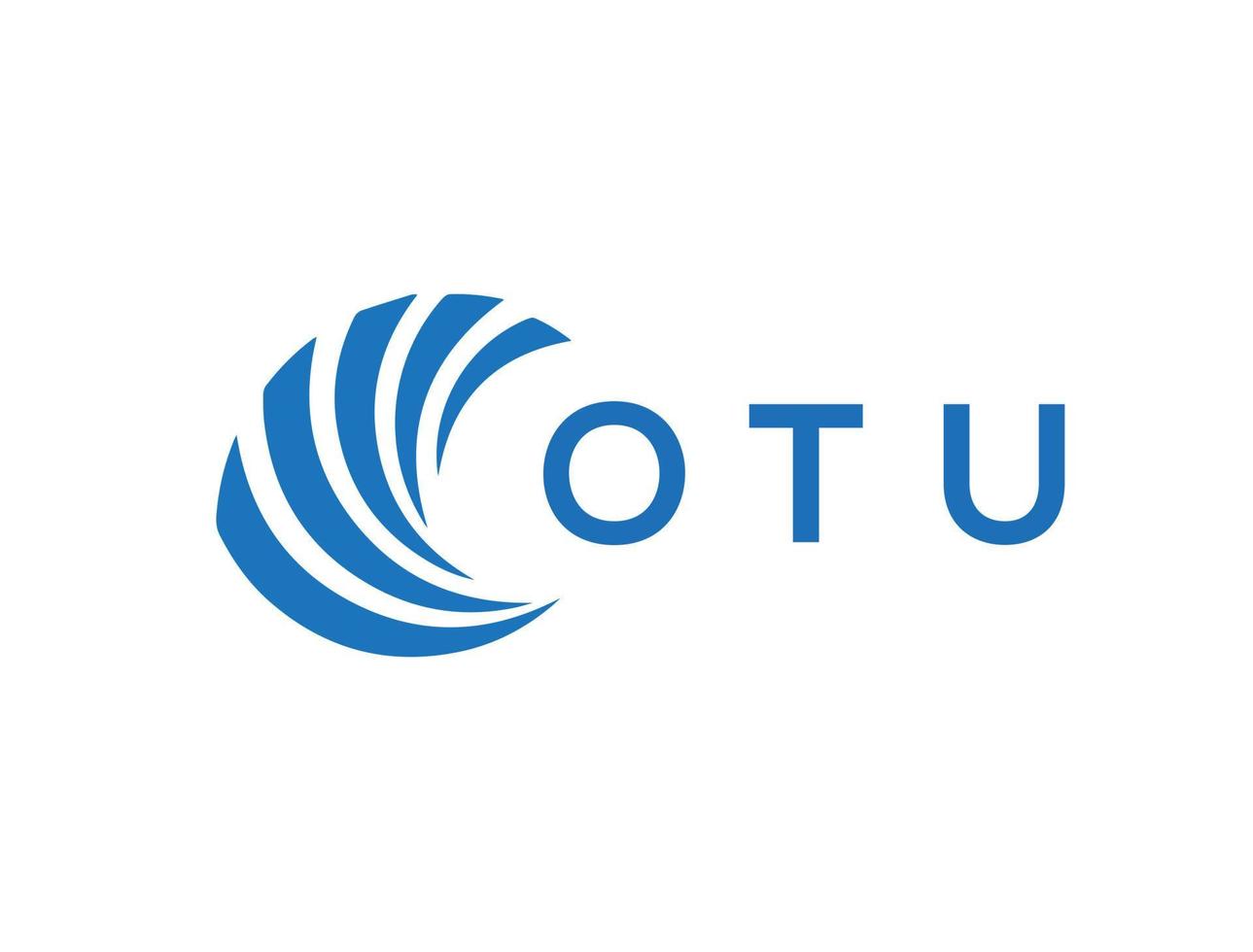 OTU letter logo design on white background. OTU creative circle letter logo concept. OTU letter design. vector