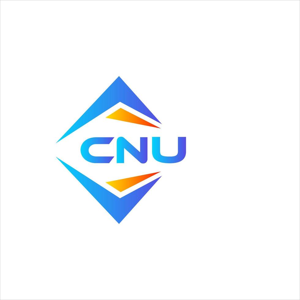 cnu resumen tecnología logo diseño en blanco antecedentes. cnu creativo iniciales letra logo concepto. vector