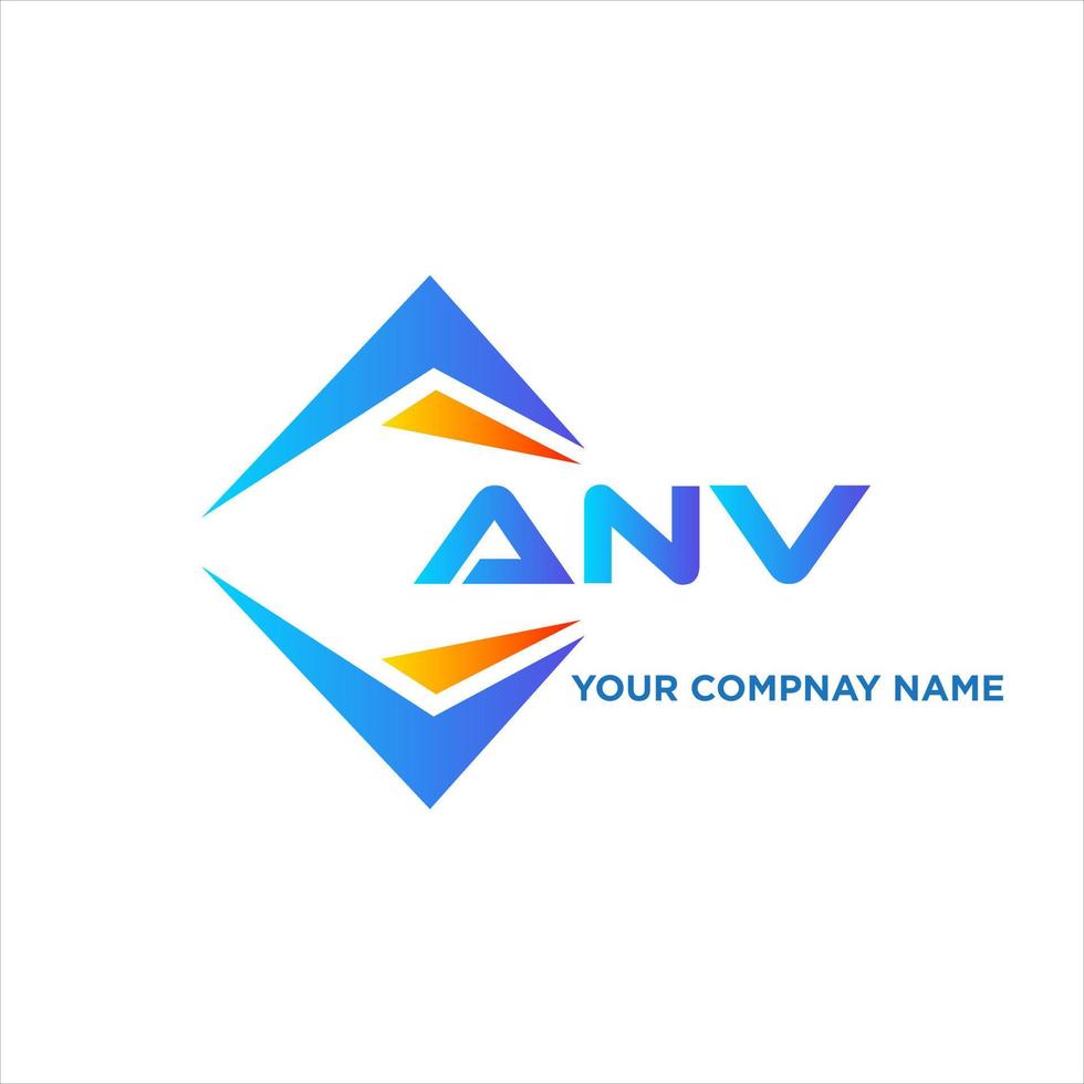 anv resumen tecnología logo diseño en blanco antecedentes. anv creativo iniciales letra logo concepto. vector