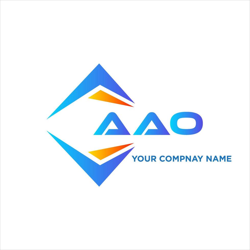 aao resumen tecnología logo diseño en blanco antecedentes. aao creativo iniciales letra logo concepto. vector