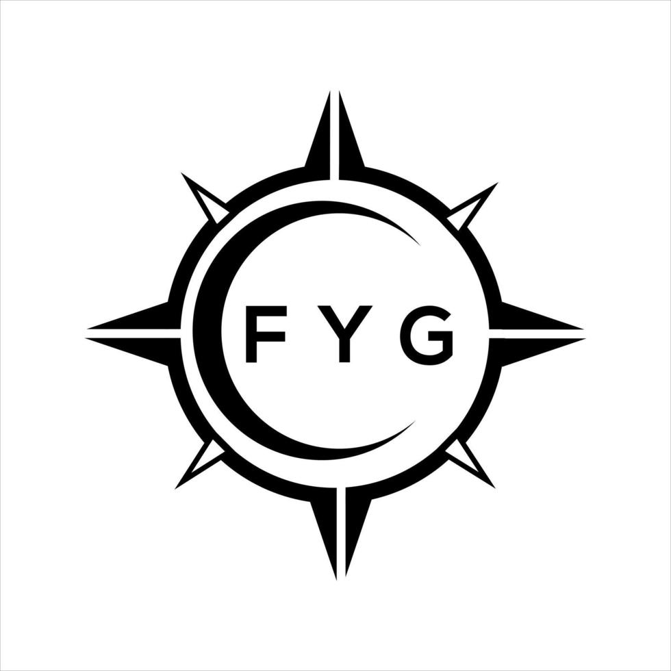 FYG abstract technology circle setting logo design on white background ...