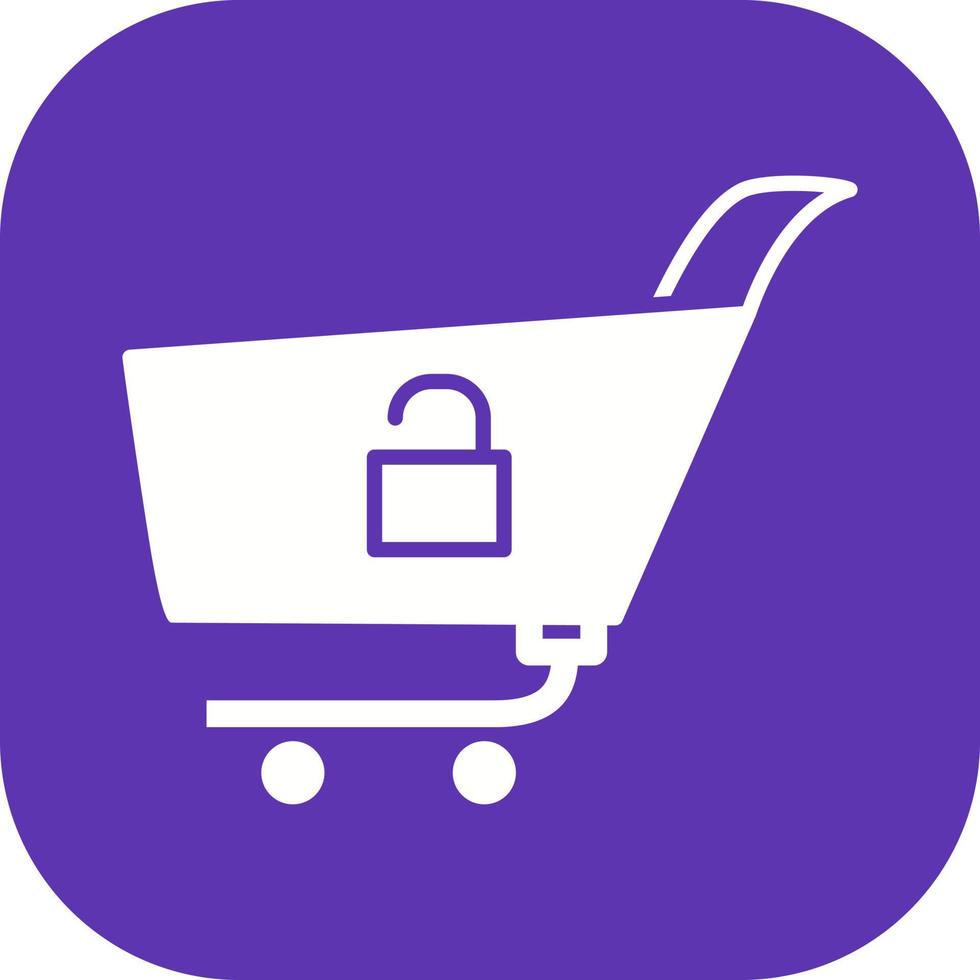 Unique Unlock Cart Vector Icon